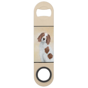 Irish Red and White Setter Painting - Original Art Bar Key