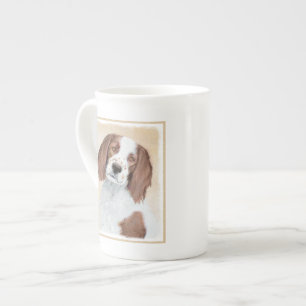 Irish Red and White Setter Painting - Original Art Bone China Mug