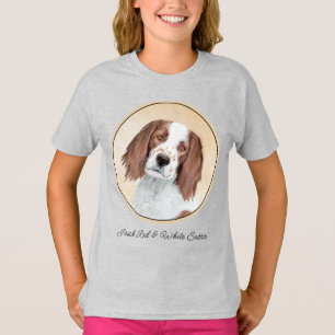 Irish Red and White Setter Painting - Original Art T-Shirt