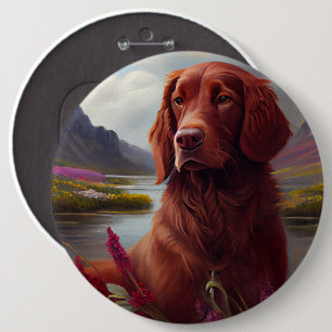 Irish Red on a Paddle: A Scenic Adventure 6 Inch Round Button