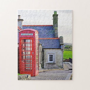 Irish Red Phone Booth Jigsaw Puzzle