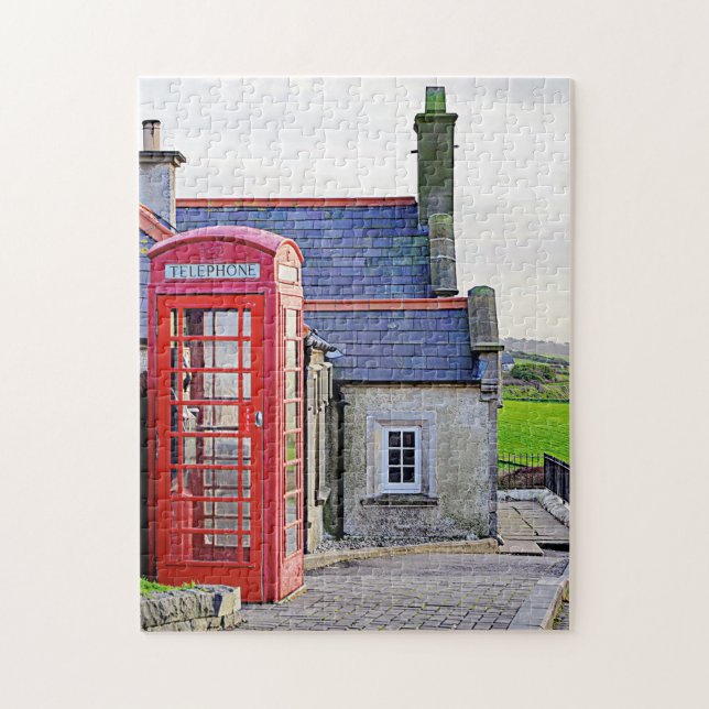 Irish Red Phone Booth Jigsaw Puzzle (Vertical)