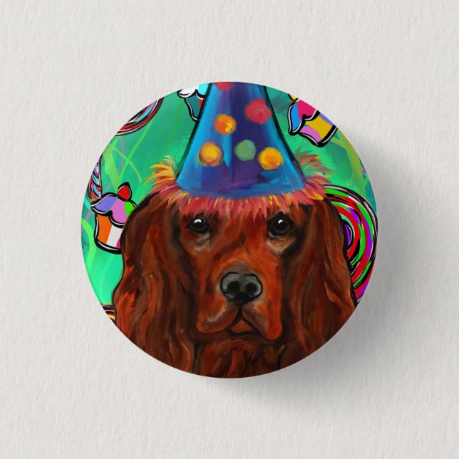 Irish Red Setter    1 Inch Round Button (Front)