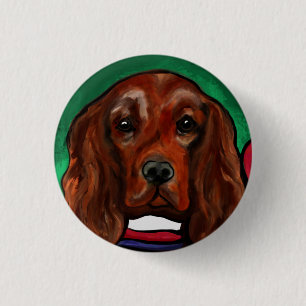 Irish Red Setter    1 Inch Round Button