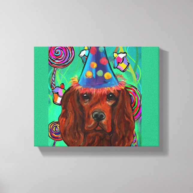 Irish Red Setter    Canvas Print (Front)