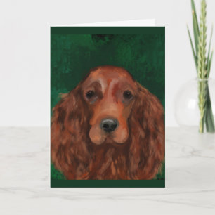 Irish Red Setter Card