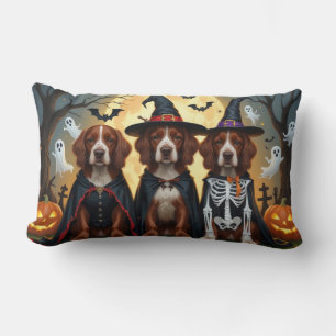 Irish Red Setter Dogs Pumpkin Halloween Funny Lumbar Pillow