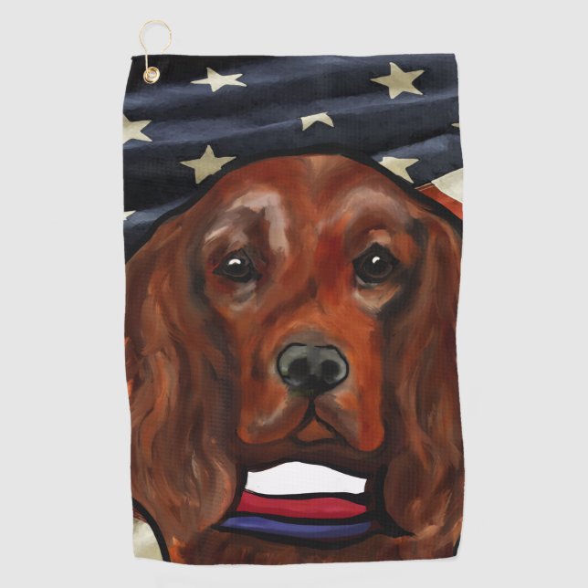 Irish Red Setter    Golf Towel (Front)