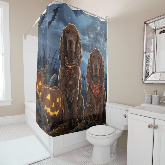 Irish Red Setter Halloween Spooky (In Situ)