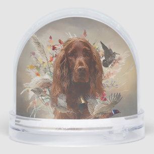 Irish Red Setter, Irish Setter Snowglobe