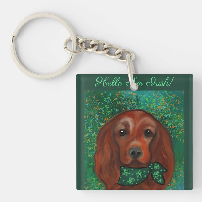 Irish Red Setter      Keychain (Front)
