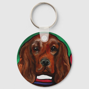 Irish Red Setter Keychain