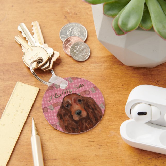 Irish Red Setter       Keychain (Desk)