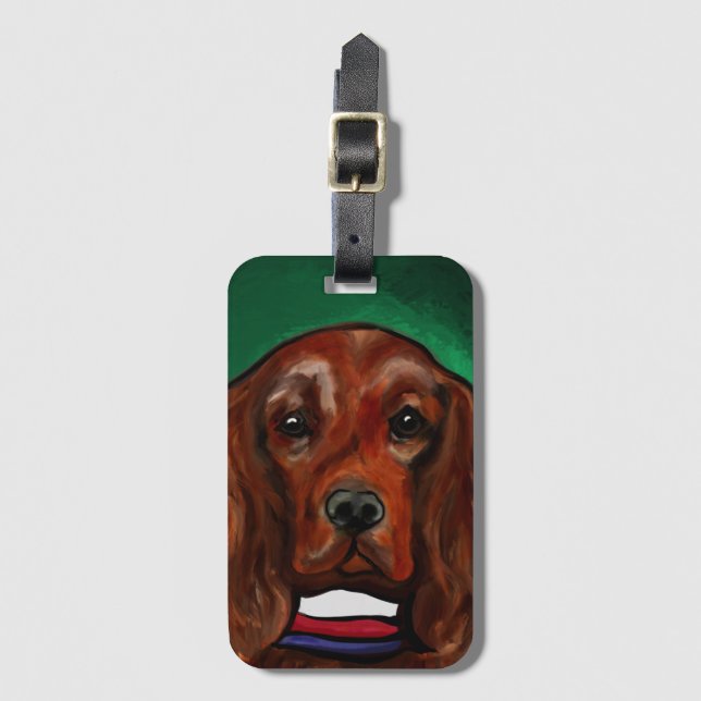 Irish Red Setter      Luggage Tag (Front Vertical)