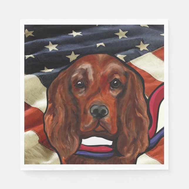 Irish Red Setter    Napkin (Front)