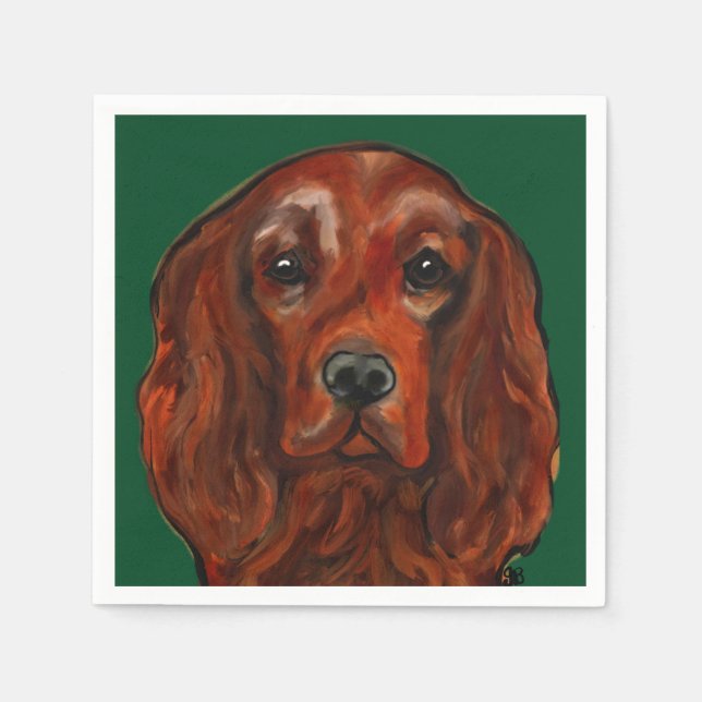 Irish Red Setter Napkin (Front)