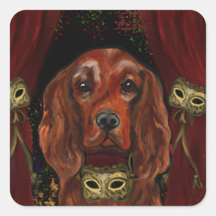 Irish Red Setter    Postcard Square Sticker