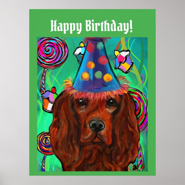Irish Red Setter    Poster (Front)