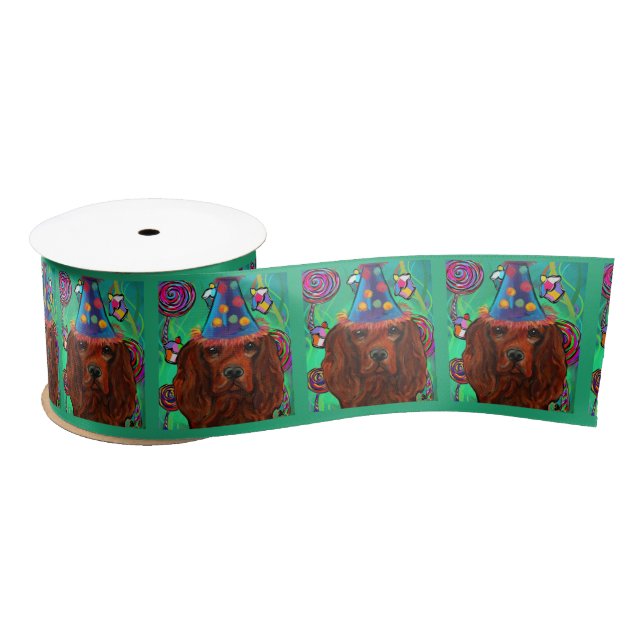 Irish Red Setter     Satin Ribbon (Spool)