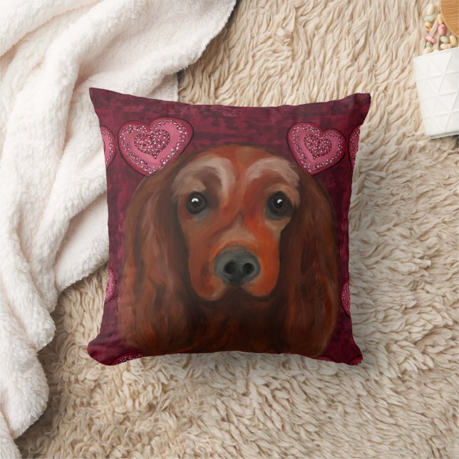 Irish Red Setter      Throw Pillow (Blanket)