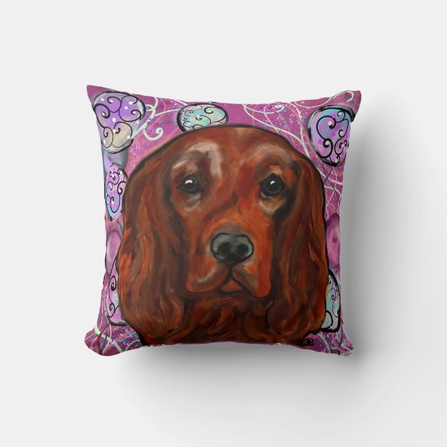 Irish Red setter   Throw Pillow (Front)