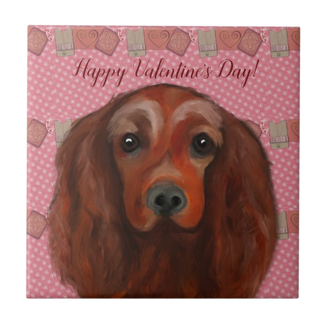 Irish Red Setter       Tile (Front)