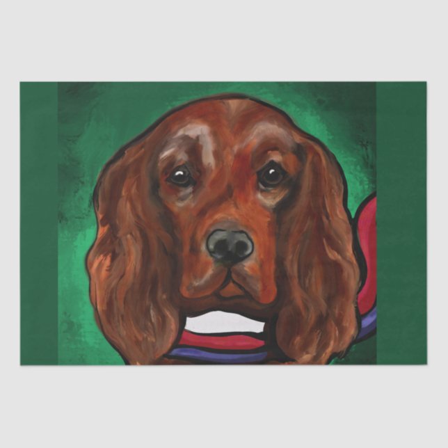 Irish Red Setter    Tissue Paper (Front)