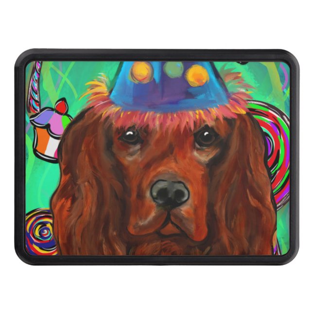 Irish Red Setter     Trailer Hitch Cover (Front)