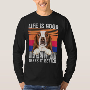 Irish Red White Setters Makes Your Life Good Vinta T-Shirt