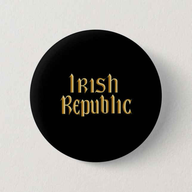 Irish Republic 1916 Easter Rising Flag  2 Inch Round Button (Front)