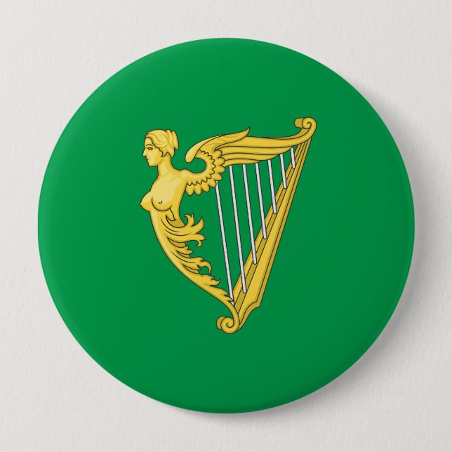 Irish Republican Flag 4 Inch Round Button (Front)
