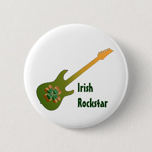 Irish Rock Star Badge 2 Inch Round Button