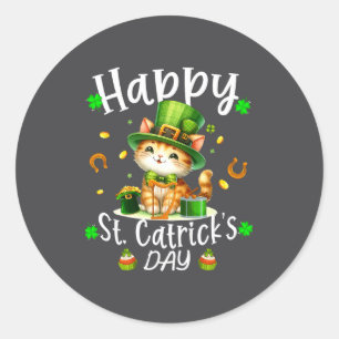 Irish Rocker Leprechaun Skeleton Rock Hand St Patr Classic Round Sticker