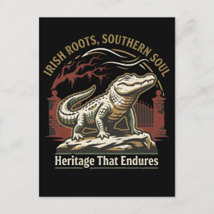 Irish Roots Southern Soul Alligator Postcard