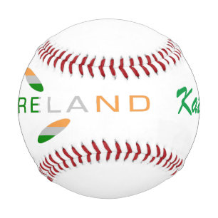 Irish Rose Flag Personalized Name Baseball