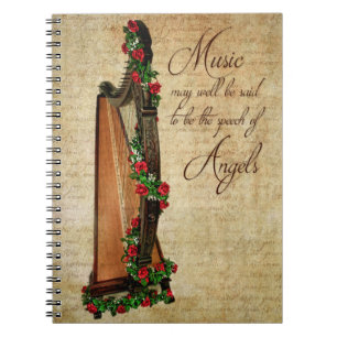 Irish Rose Harp Notebook
