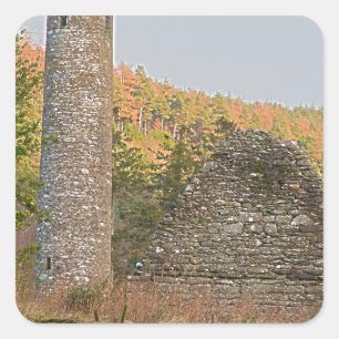 Irish Round Towers over 1,000 years old Square Sticker