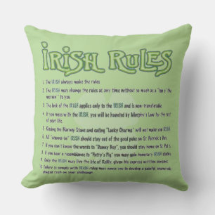 Irish Rules Throw Pillow