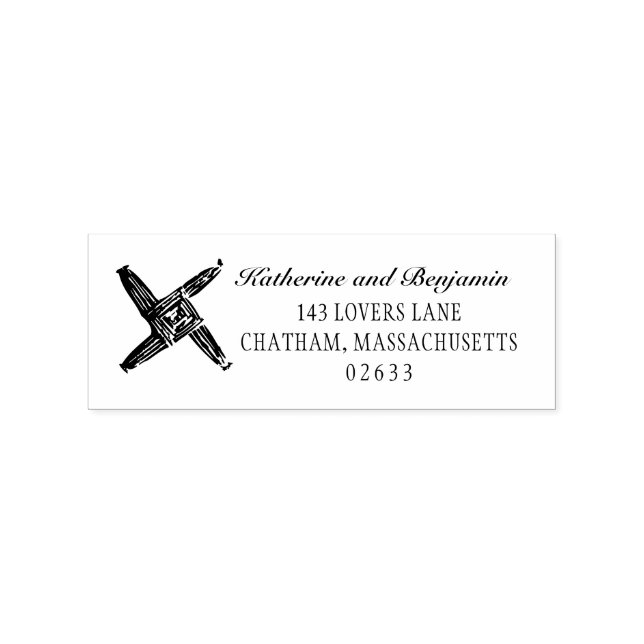 Irish Saint Brigids Cross Wedding Rubber Stamp (Imprint)