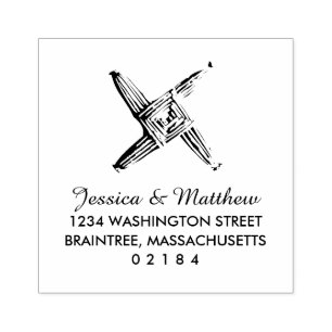 Irish Saint Brigids Cross Wedding Rubber Stamp