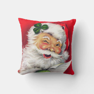 Irish Santa, Ireland, Irish Christmas, Irish Throw Pillow