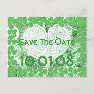 Irish Save the Date - Distressed-Grunged Announcement Postcard