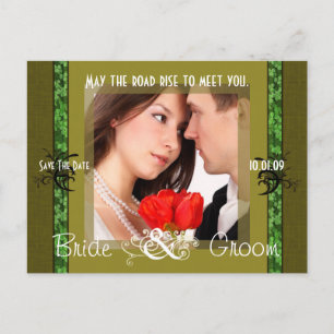 Irish Save The Date with Your Photo Announcement Postcard