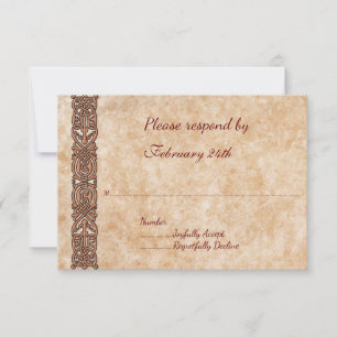 Irish Scotch Celtic Design Wedding Response Card