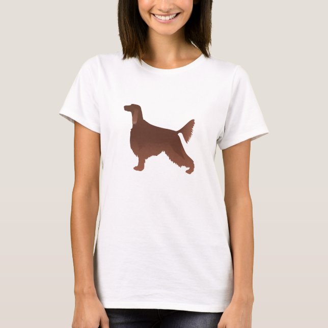 Irish Setter Basic Breed Illustration Silhouette T-Shirt (Front)