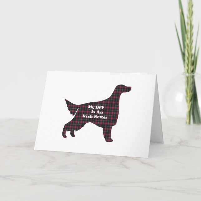 Irish Setter BFF Greeting Card (Front)