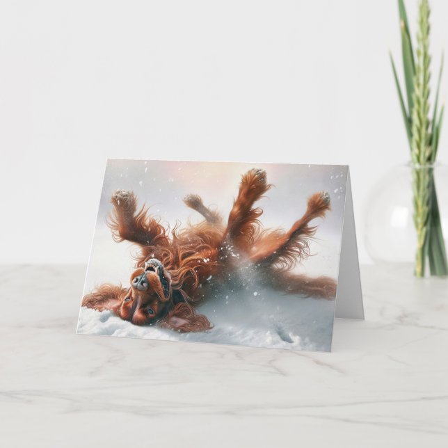 Irish Setter Birthday Fun Card (Front)