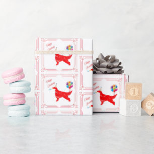 Irish Setter Birthday Wrapping Paper