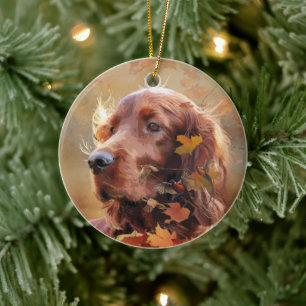  Irish Setter Ceramic Ornament