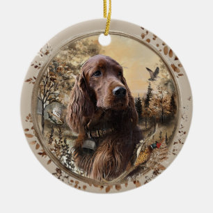 Irish Setter Ceramic Ornament